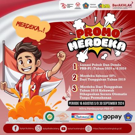 PROMO MERDEKA, Ada Diskon 50% Sampai Pemutihan Untuk Pajak PBB